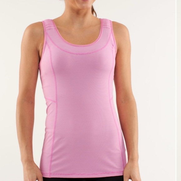 Lululemon Run: Stay On Course Tank
Paris Pink White Microstripe ptp: 30 “ - Picture 1 of 6